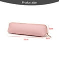 thumbnail image 2 of Leather Pen Pencil Case, Slim Pen Bag Small Pencil Pouch Lovely Stationery Bag Portable Cosmetic Bag Zipper Bag for Pen PencilsPink, 2 of 5