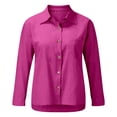 thumbnail image 4 of CAIXIA Women's Casual Long Sleeve Cardigan Shirt for Everyday Wear Versatile Spring Summer Fall Blouse Ideal with Jeans and Relaxed Pants Business Tops For Women,RD2, 4 of 5