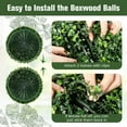 thumbnail image 5 of Gymax 2 PCS Artificial Plant Topiary Ball 19'' Faux Decorative Balls for Indoor Outdoor, 5 of 10