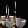 thumbnail image 5 of 2PC Stainless Steel Noodle Colander, Cooking Skimmers, Kitchen Strainer for Pasta Soup, Lightweight and Easy to Clean for Home Restaurant, 5 of 9