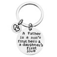thumbnail image 1 of Coofit Père Jour Porte-Clés Rond: Pendentif en Acier Inoxydable Porte-Clés Sac Charme pour Papa, 1 of 10