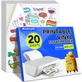 thumbnail image 1 of SHIQI-20 PCS Printer Paper Printable Vinyl Sticker Paper for Inkjet Printer & Laser Printer,Standard Letter Size 8.5"x11",Waterproof Sticker Paper Dries Quickly Vivid Colors,Matte White, 1 of 4