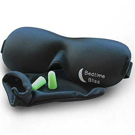 Egr Block - Bedtime Bliss Contoured Comfortable Sleep Mask & Moldex Blocks Light Ear Plugs