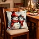 thumbnail image 5 of CaiYueKe Christmas Snowman Pillow Cover, Linen Cushion Case with Holiday Print, Soft Decorative Sofa Bed Pillowcase for Winter Home Decor, Festive Holiday Living Room Accessory, 5 of 7