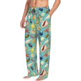 thumbnail image 3 of Mens Pajama Pants - Soft Sleep & Lounge Pants for Men, Conch Shells Print No.9020 Cuteness Casual PJ Bottoms Pants with Pockets, 3 of 5