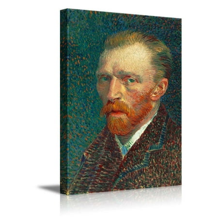 wall26 - Self-Portrait by Vincent Van Gogh - Canvas Print Wall Art Famous Oil Painting Reproduction - 32