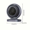 thumbnail image 5 of 1pc, Small Heater With Heating And Fan Modes, Small Space Heater, Mini Heater Household Heating Fan For Home Bedroom Office Desk Indoor Use, Thanksgiv, 5 of 5