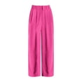 thumbnail image 4 of Womens Casual Wide Leg Dress Pants High Waist Tailored Button Down Trousers With Pockets, 4 of 4
