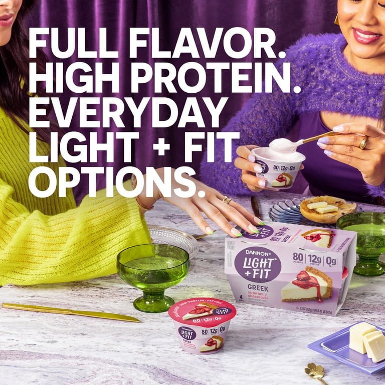 Dannon Light + Fit Birthday Cake Greek Fat Free Yogurt Cup, 5.3 oz