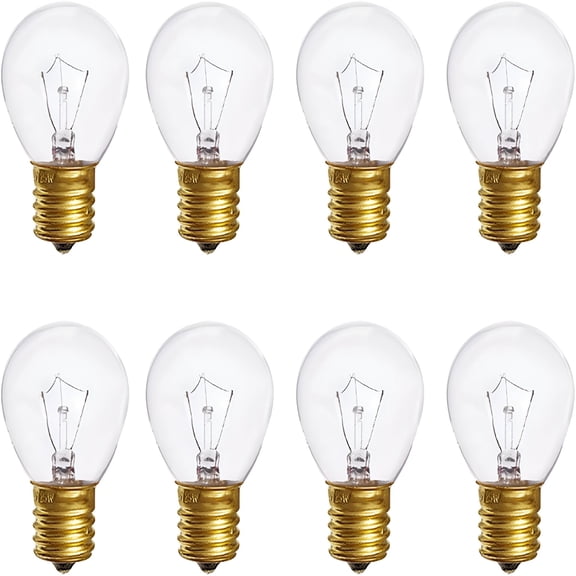 HIBIBUD E17 25W Lava Lamp S11 Globe Light Bulb G40 Incandescent Bulb S11 Refrigerator Freezer Bulb for Lava Glitter Lamp Pendant Lamp 2700K Warm White AC110V Clear Glass E17 Intermediate Base