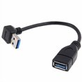 thumbnail image 2 of cablecc USB 3.0 Type-A Male to USB 3.0 Type-A Female Extension Cable 20cm 5Gbps 90 Degree (Down Angled), 2 of 4