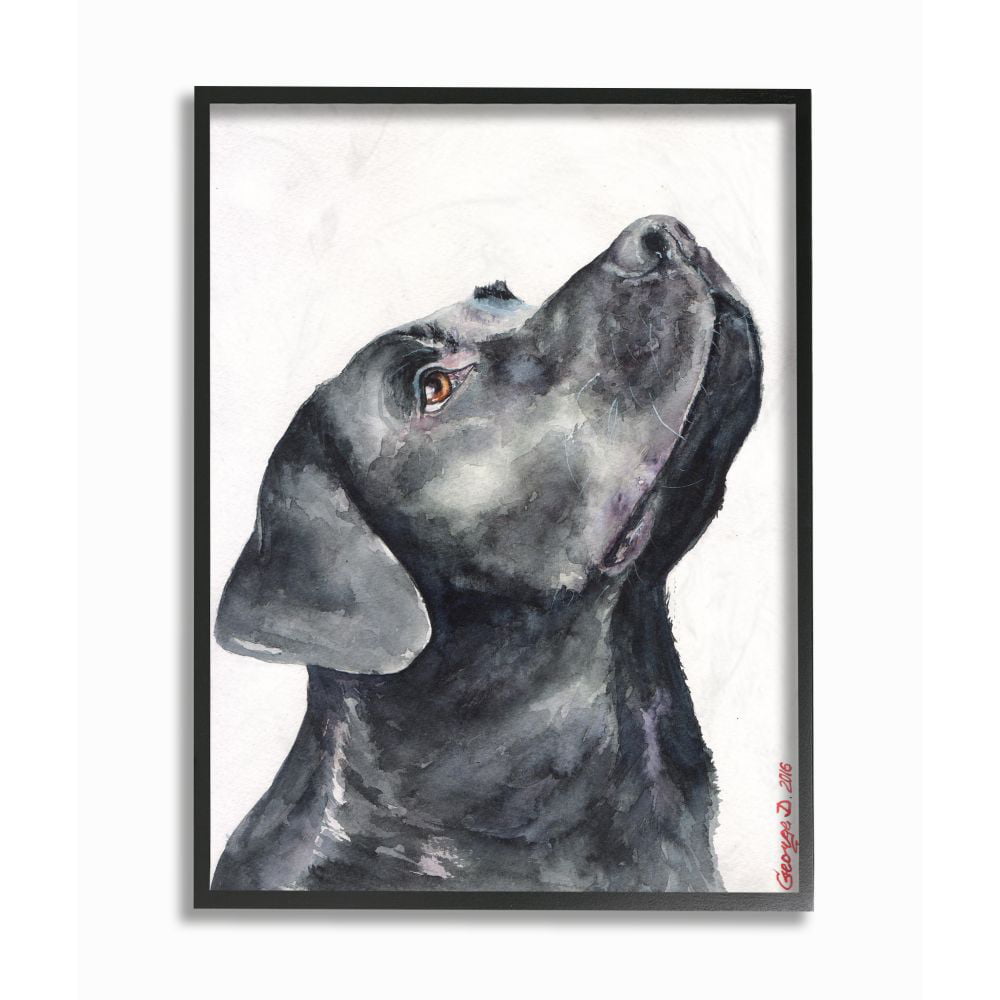Doggie Time Labrador Retriever in Wild Flowers Photo Art Print Poster 18x12 inch 