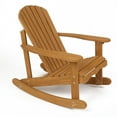 thumbnail image 4 of LuxenHome Natural Canadian Hemlock Wood Adirondack Patio Rocker, 4 of 18