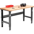 thumbnail image 2 of Adjustable Height Workbench C-Channel Leg, 72"W x 36"D, 1-3/4" Maple Top Square Edge, Black, 2 of 6