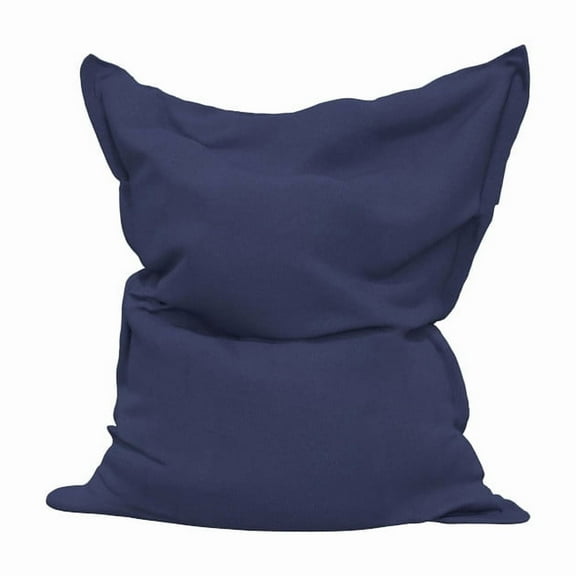 Covers & all Durable and Stylish Flat Bean Bag Featuring CoverRite Fabric, UV Resistant for Bean Bag Lounger - Navy Blue (M, 61 L × 45 W × 8 H inch)(Beans not included)