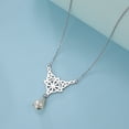 thumbnail image 4 of EUEAVAN Celtics Knot Pendant Necklace Pearl Crystal Rhinestone Chain Choker Necklaces, 4 of 7