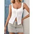 thumbnail image 4 of Camiseta sin mangas MAOECO ajustada de verano para mujer, blanca 2025, 4 of 6