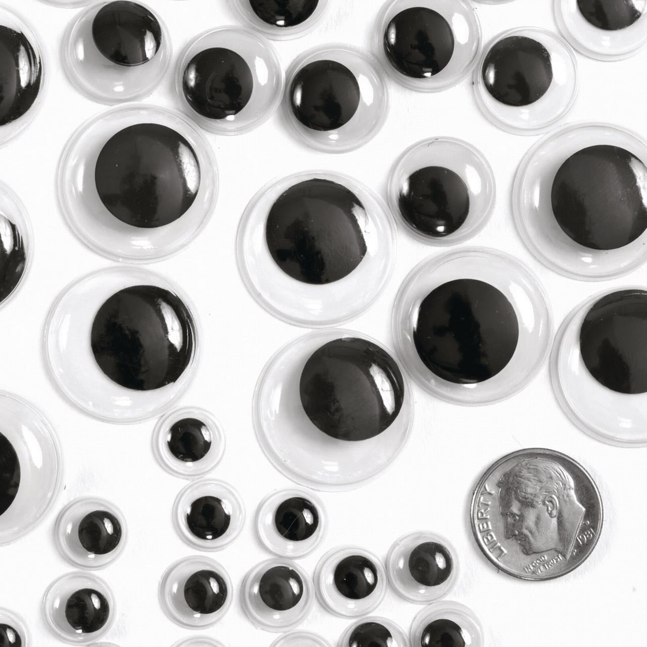Colorations Self-Adhesive Wiggly Eyes in Tray - 875 Pieces