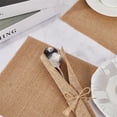 thumbnail image 6 of Happon 5 Pieces 20 Inches Burlap Squares Jute Burlap Finished Edges Square Fabric Farmhouse Burlap Placemats for Home Party Wedding Table Cover Centerpieces Craft Supplies, 6 of 6