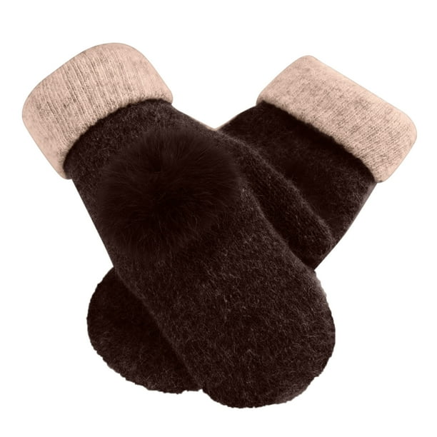 TAIAOJING Women Warm Gloves Thermal Gloves For Warm Gloves Lined Knit Gloves Elastic Winter