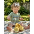 thumbnail image 6 of Cjfdfy Newborn Baby Girls Summer Clothes Baby Girls Fishing Outfits 0 3 6 12 18 Months Letter Angling Print Short Sleeves Romper and Ruffles Plaid Shorts Headband Set, 6 of 9