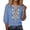 Blue, variant on T Shirts for Women V Neck Cute Floral Embroidered Boho Tops Half Sleeve Casual Blouses Loose Tunics Tees Red L