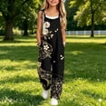 thumbnail image 4 of Coerni Floral Jumpsuits for Girl Summer Lightweight Casual Spaghetti Strap Overalls Harems Suspender Pants with Pockets, 4 of 4