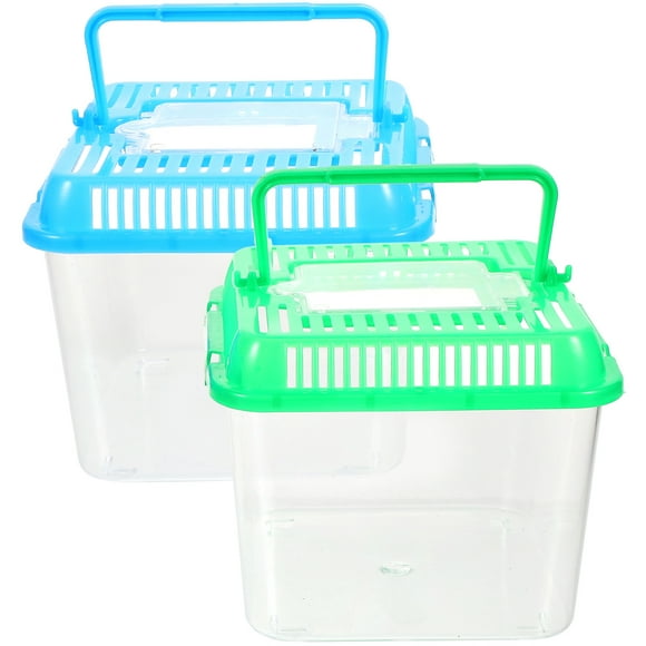 BRIGHTFUFU 1pc Reptile Tortuga de Goldfish de Goldfish Caja de alimentación Escalada PET PET PEAR CONTENEDOR