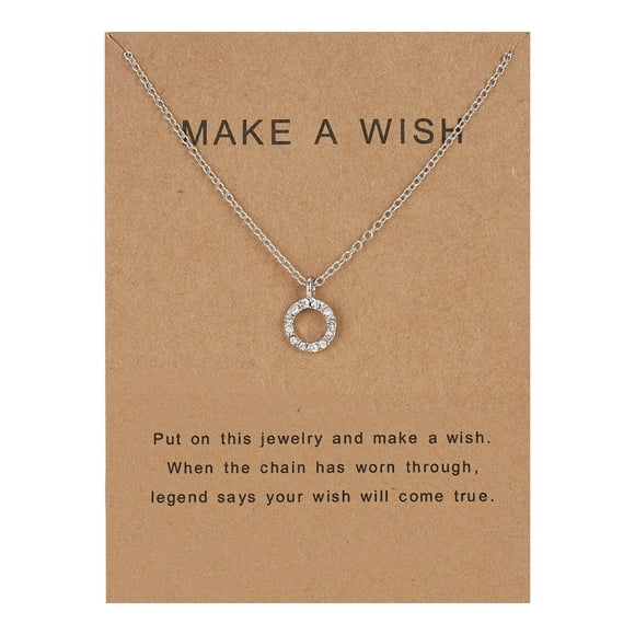 HOARBOEG Necklace for Women Girlfriend As Gifts Twinkling Sky Paper Card Necklace Series Diamond Pendant Clavicle Chain Gifts