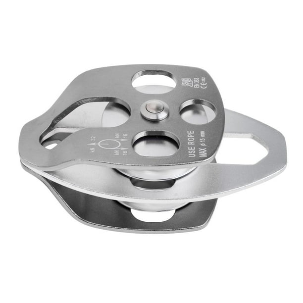 Polea de cuerda de escalada de 32 kN Polea Escalada en roca Montañismo Rappel gris