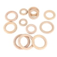 thumbnail image 2 of 12Pcs Wooden Rings 6 Different Sizes Natural Wood Rings Unfinished Wooden Rings for Crafts Macrame Jewelry Making 6 Sizes Set, 2 of 4