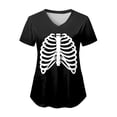 thumbnail image 7 of Godom V Neck Fall Shirts for Women Graphic T Shirts Cute Halloween Tee Tops, 7 of 7