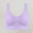 thumbnail image 4 of Women's Plus Size Bras No Underwire Seamless Basic Bra Comfortable Breathable Push Up Bras Gym Yoga Sport Bra Corset (L, Purple), 4 of 8