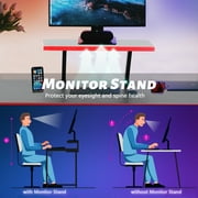 YRLLENSDAN L Shaped Computer Desk, Corner Desk Gaming Table Computer Desk L Shaped Desks Gaming Desks with Large Desktop for Home Office, Black