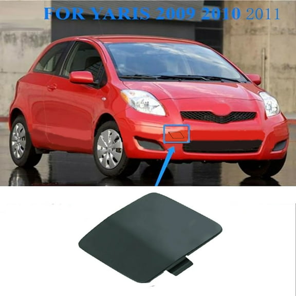 FYUU Front Bumper Tow Hook Eye Cap Cover For Toyota Yaris 2009-2011