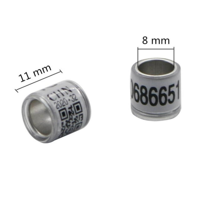 100pcs Identify Dove Rings Aluminium Plasitc Leg Finch Number Training Rings Pigeons Bands