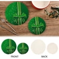 thumbnail image 3 of SKYSONIC Green Stripe Bow Pot Holders Trivets, 2 Pcs Heat Resistant Trivets,St Patricks Clovers Cotton Thread Weave Mats for Hot Pads Pans Pot Bowl Teapot for Kitchen Decor, 3 of 7