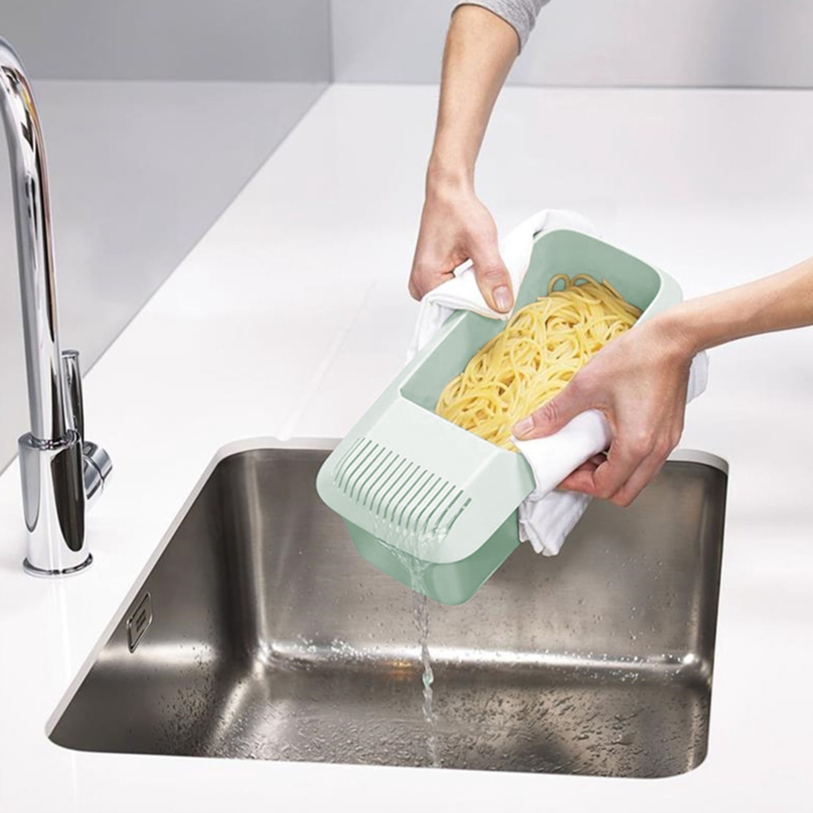 Cuiseur De Nouilles Au Micro-Ondes Pratique - Récipient Pour Spaghettis, Pâtes Et Légumes Avec Passoire Intégrée