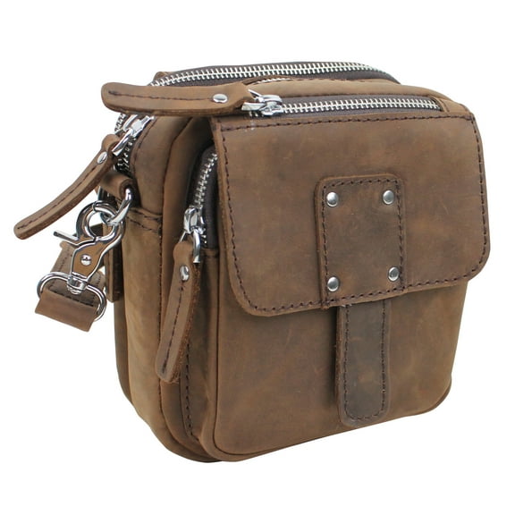 Vagarant Traveler Cowhide Leather Cross-Body Waist Bag LS30.VB