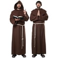 thumbnail image 2 of California Costumes Renaissance Friar Adult Costume, Large/X-Large Brown, 2 of 15