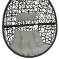 thumbnail image 7 of Sunnydaze Caroline Resin Wicker Egg Hanging Chair with Cushions, Gray, 7 of 7