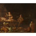 thumbnail image 3 of Jan Olis 23x20 Black Modern Framed Museum Art Print Titled - Kitchen Interior (1645), 3 of 5