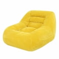 thumbnail image 5 of Sofá de espuma de algodón con tejido de cordón para sala de estar, dormitorio y cuarto de estudiantes, sofá mini acogedor y suave como una nube, amarillo, 5 of 5