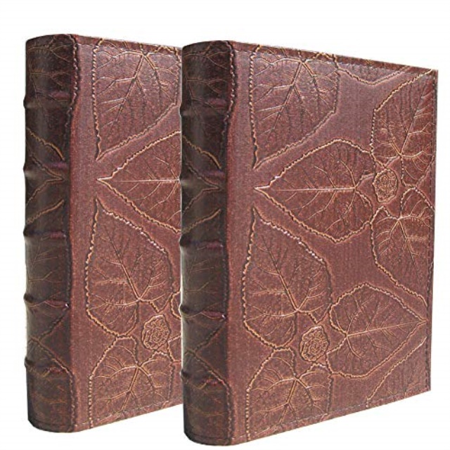 zzkoko photo album 4x6, each holds 200 photos, old brown family kids photo albums, 2 pack