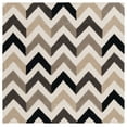 thumbnail image 2 of SAFAVIEH Cambridge Percival Geometric Wool Area Rug, Ivory/Black, 6' x 6' Square, 2 of 12
