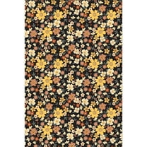 Yesfashion Carpets Area Rugs Washable 1200Gsm Velvet Pearl Velvet Washed Back Folding Simulation Printed Carpet-Modern-Flower Secret Black tone 8*10ft