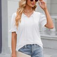 thumbnail image 4 of Scyoekwg Casual Blouses For Women Short Sleeve Ladies Blouses Dressy Casual Womens Summer Fashion Lightweight Trendy Going Out Tops Loose, 4 of 7