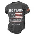 thumbnail image 2 of Men's USA 250 Years Patriotic T-Shirt American Flag Graphic Casual Tee USA 250th Anniversary Shirt, 2 of 5
