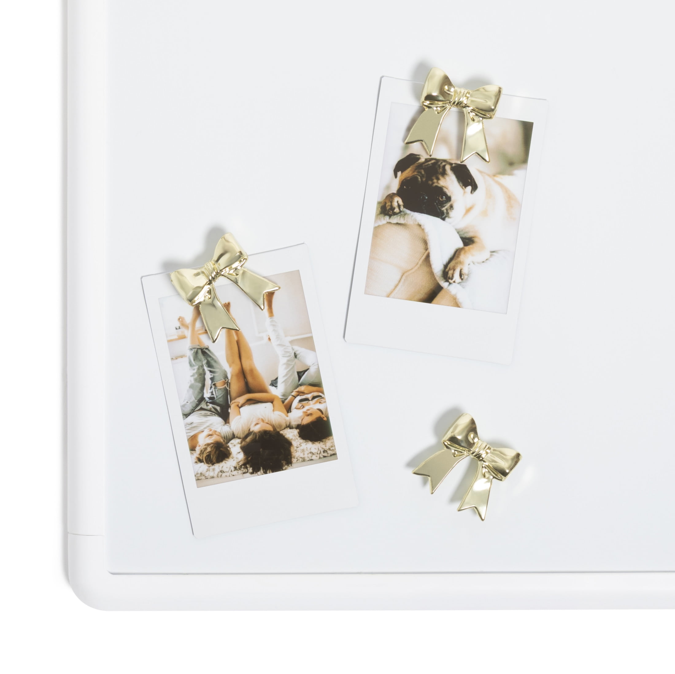U Brands Ribbon Magnets, Set of 3, Gold, Metal