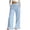 Light Blue, variant on Hurxie Women's Linen Wide Leg Pants Drawstring Ruffle Hem Trousers | Casual Drawstring Palazzo Pants, Lightweight Breathable, loose fit,Summer Beach Vacation Ready Black,L